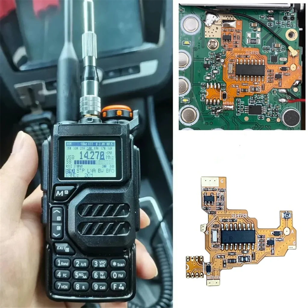 Módulo de modificación de componentes de chip y oscilador de cristal T69C SI4732 para versión Uvk5/K6 PLUS FPC para Quansheng UV-K5 UV-K6