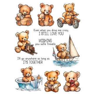 Mangocraft lindo muñeco deportivo osos troqueles de corte sello transparente DIY suministros para álbum de recortes troqueles de Metal sellos de silicona para álbum de tarjetas