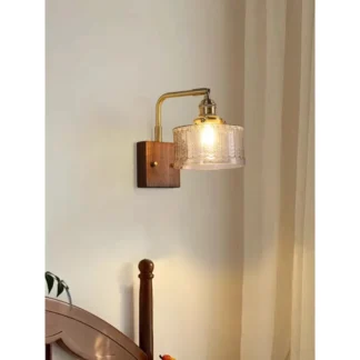 Pared de estilo Medieval retro japonés color nogal dormitorio principal estudio sala de estar dormitorio cabecera baño comedor livin lam