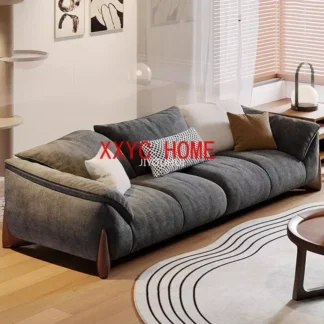 Sofá perezoso para sala de estar, Puffs de lujo, nuevo en esponja de espuma, tamaño King, tecnología esmerilada, canapé de tela, muebles de dormitorio