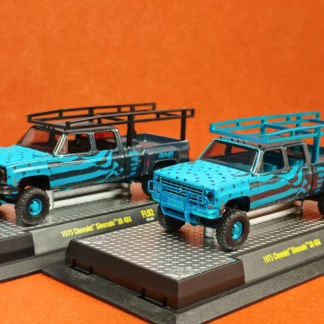 M2 Machines-modelo de coche de aleación fundido a presión, juguete de colección, 1/64, 30, 4x4, FL02, extensión de camioneta, azul, regalo