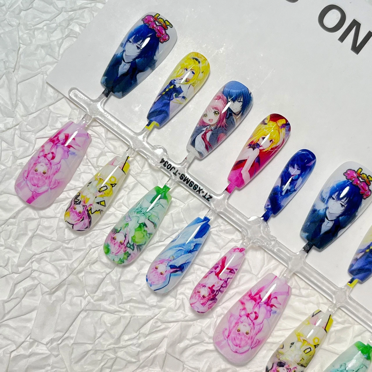 Hinamori Amu Tsukiyomi Ikuto Daiya SUU Ran, linda pareja Kawaii Magic Girl Anime, uñas postizas, accesorios creativos para uñas comerciales