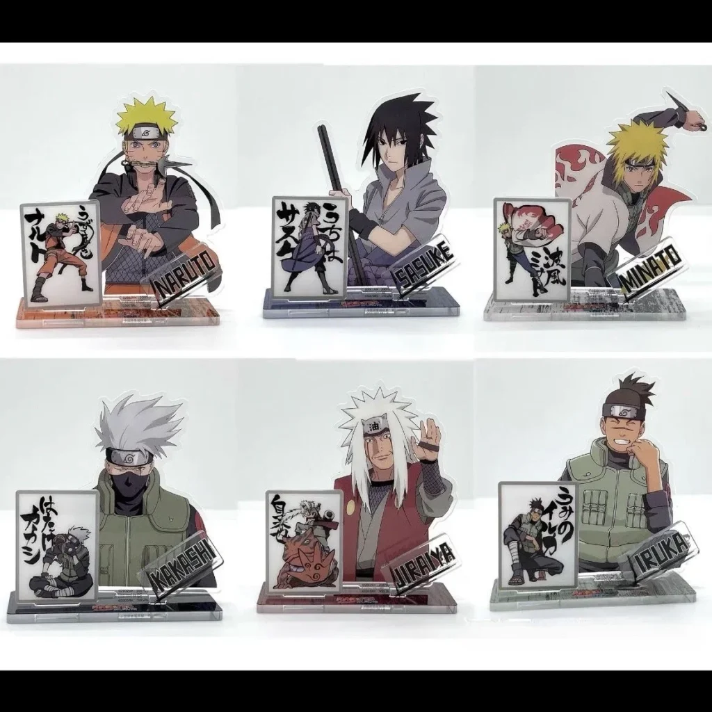 Placas de pie acrílicas de Naruto, adornos periféricos de escritorio de Anime de Naruto Sasuke Kakashi, decoración artesanal, regalo coleccionable
