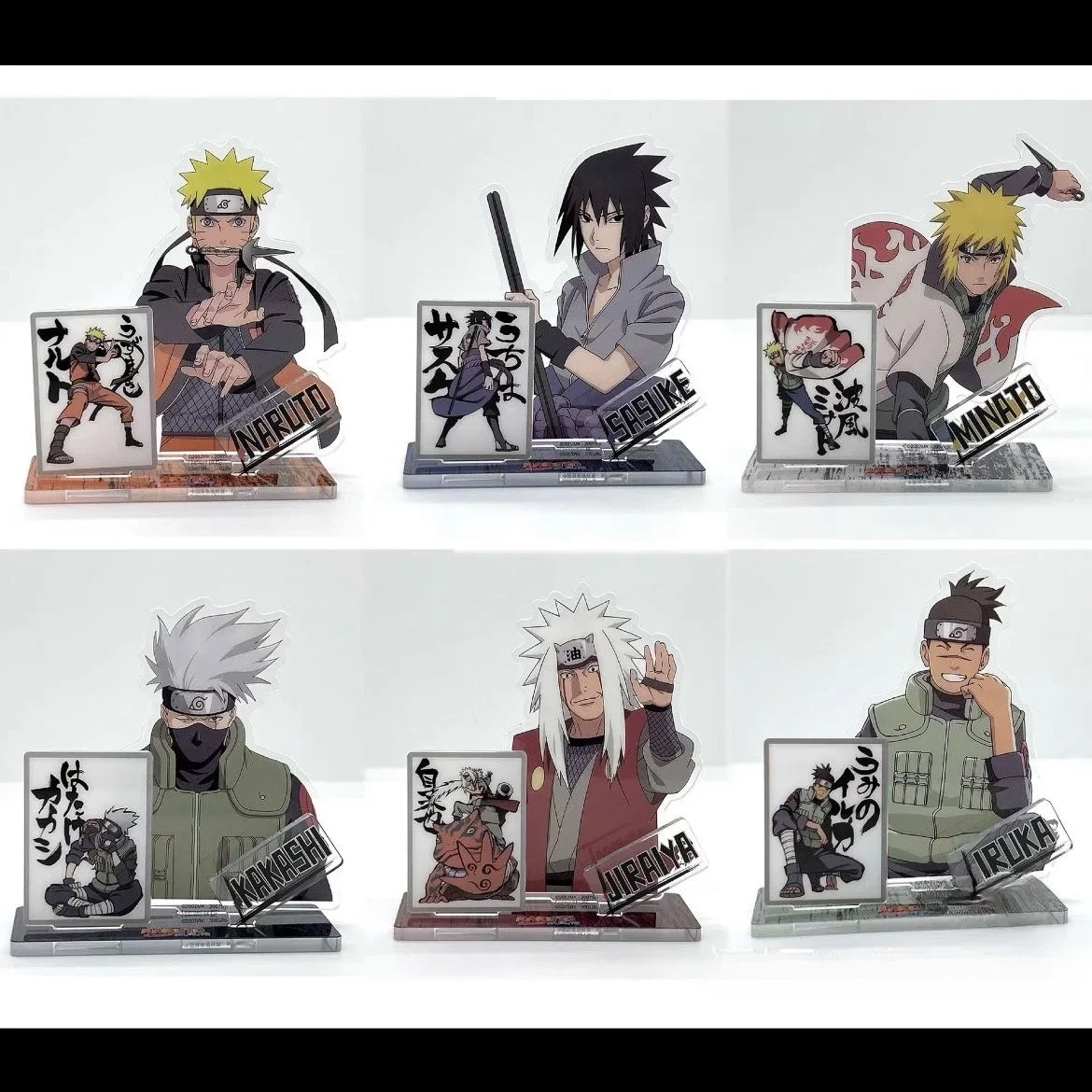 Placas de pie acrílicas de Naruto, adornos periféricos de escritorio de Anime de Naruto Sasuke Kakashi, decoración artesanal, regalo coleccionable