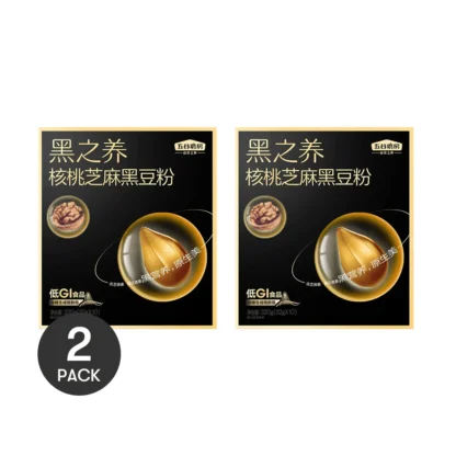 WUGU MOFANG-Polvo de nogal, sésamo y frijol negro, 11,29 oz * 2 paquetes, 2 paquetes