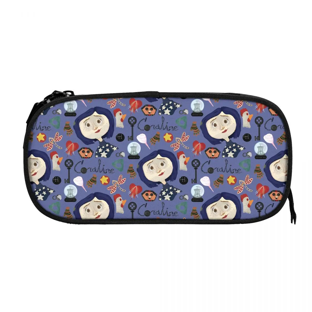 Estuche de lápices de terror de Halloween Coraline divertido, estuches de bolígrafos para estudiantes, bolsas de gran capacidad, suministros escolares, papelería de regalo