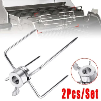 AD30-2Pcs asador de barbacoa tenedores de carne abrazadera para parrilla palillos de carne brocheta de barbacoa de acero inoxidable