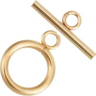 25 juegos de cierres de palanca chapados en oro de 18 quilates, conector de cierre de anillo de barra en T de acero inoxidable 304 para joyería, pulsera, collar, kit de fabricación