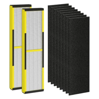 Filtro de repuesto A35T-FLT4825 para purificador de aire Germ Guardian, para AC4825 AC4850, 2 filtros HEPA verdaderos + 8 de carbón