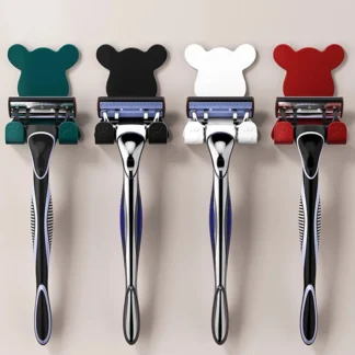 Gancho autoadhesivo para decoración de pared, soporte creativo para teléfono con oso, gancho para colgar llaves, Clip para Cable de datos para el hogar/oficina, organizador de escritorio de alambre