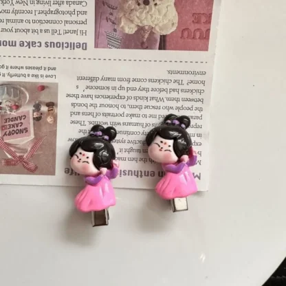 Horquilla de estilo chino de la dinastía Tang para niña, pinza para el pelo de traje Tang, tocado Hanfu de concubina Imperial, Clip de pico de pato, accesorios para el cabello