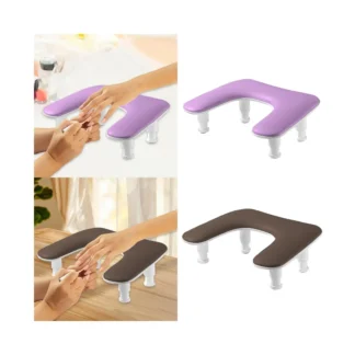 Reposabrazos para uñas, cojín para reposamanos de manicura, portátil, reposabrazos para uñas en forma de U, reposamanos para manicura para salón de manicura