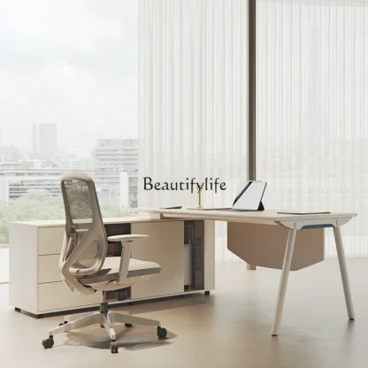 Boss simple y moderno gerente femenino escritorio de lujo ligero de oficina