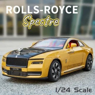 Rolls-royce Spectre-Coche de juguete para niños, modelo de aleación fundido a presión con luz de sonido, simulación a escala, Pull Back, 1/24