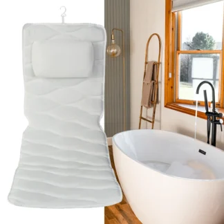 Almohada para bañera con ventosas, almohadilla de baño suave, almohada para reposacabezas, estera de soporte para espalda para SPA, baño, baño, cabeza, cuello, bañera