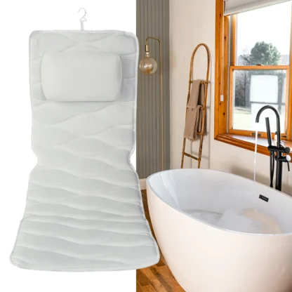 Almohada para bañera con ventosas, almohadilla de baño suave, almohada para reposacabezas, estera de soporte para espalda para SPA, baño, baño, cabeza, cuello, bañera