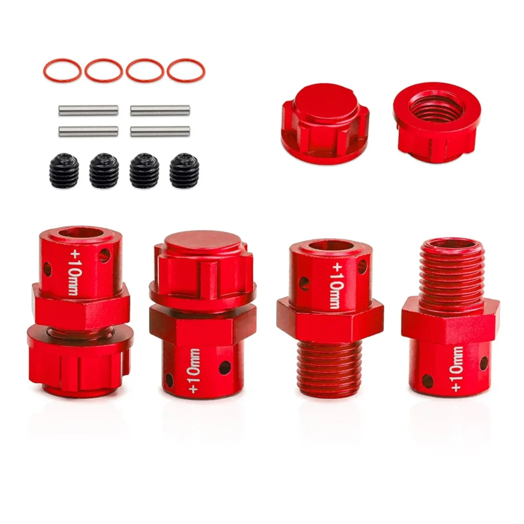 A72Z RC Car Upgrade Kit de conector de 10 mm para Arrma1/8Kraton para 1/7 RC Car Upgrade Accesorios Rojo