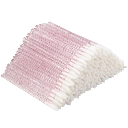 300 aplicadores de labios, pinceles desechables para labios, lápiz labial de cristal, varitas de brillo de labios, rosa