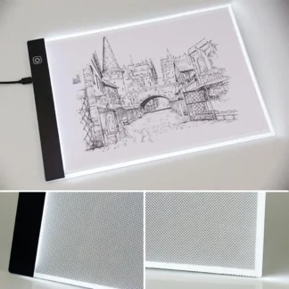 Tablero de copia LED, tablero de dibujo A4, plantillas de pintura, herramientas de copia ultrafinas de animación, tablero de rastreo A4 de brillo ajustable