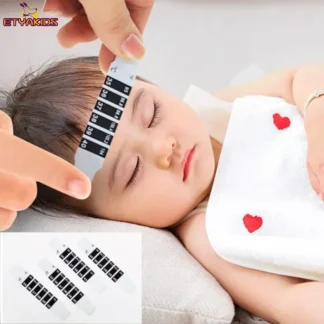 Termómetro de tira para la frente para bebés y niños, termómetro de leche y agua, pegatina de temperatura para prueba de fiebre corporal, accesorios para bebés, 2 piezas
