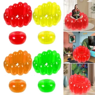 Asiento de colchón portátil, sofá inflable de PVC, saco perezoso, silla inflable de gelatina Hangout, sofás de jardín coloridos para césped