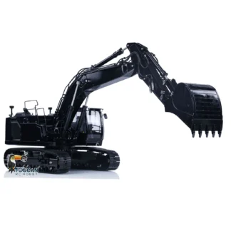 LESU-excavadora hidráulica de Metal mejorada 1/14 Aoue LR945 RC, modelo 7, válvulas de marcha atrás, luces, Motor de excavadora ensamblado, juguete THZH1709