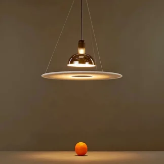 Luces colgantes de platillo volador nórdico, lámpara colgante escandinava para restaurante, comedor, Frisbi, iluminación moderna para decoración del hogar interior