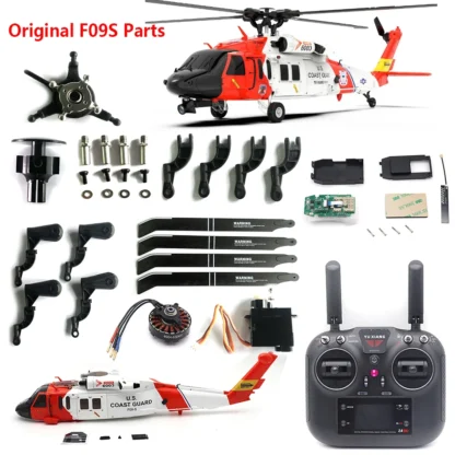 Piezas de repuesto originales para YuXiang YXZNRC F09S 6CH 3D, protector de costa, Escala de UH-60, helicóptero RC, hoja principal, agarre, cuerpo de cabeza Roter