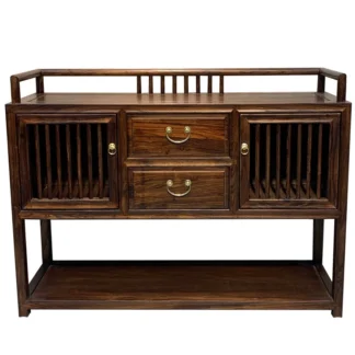 El viejo olmo nuevo gabinete de puerta de entrada de estilo chino, vitrina de madera maciza para té y vino de la sala de estar, la pared simple