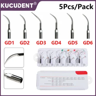 5 unids/set Dental escalador ultrasónico escalado Endo Perio puntas ajuste NSK SATELEC DTE SATELEC EMS pájaro carpintero pieza de mano GD1 GD2 GD3 GD6