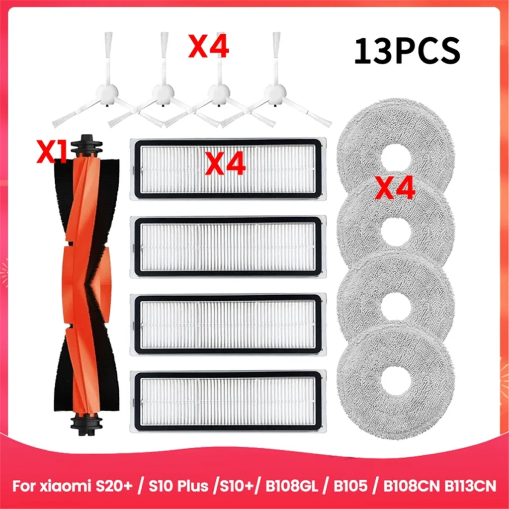 A20M para Robot aspirador S20 + / S10 Plus /S10+/ B108GL / B105 / B108CN B113CN piezas del filtro Hepa de Cepillo Lateral principal