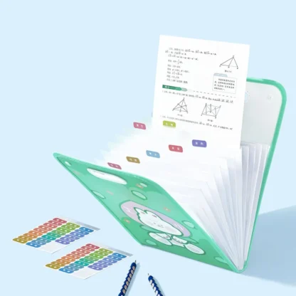 Carpeta de archivos A4 con 13 bolsillos, organizador acordeón A4 de gran capacidad, bolsa de órgano Vertical de mano, organizador de documentos