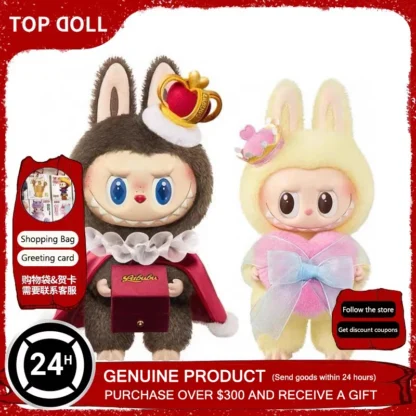 Pop Mart genuino los monstruos Labubu Let'S Checkmate serie figura de acción Linda moda reina vinilo cara muñecas colección regalo