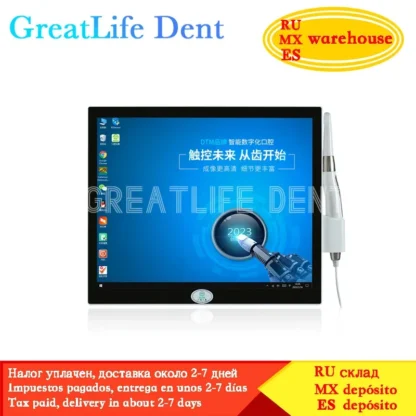 GreatLife Dent pantalla táctil de alta calidad 17 pulgadas Hd1600 cámara intraoral Monitor cámara intraoral Dental con pantalla de ordenador