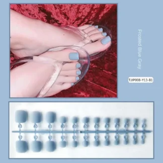 Uñas artificiales Presione en las uñas de los pies Uñas postizas mate Parche de uñas de color sólido Cubierta completa Uñas postizas Uñas postizas esmeriladas
