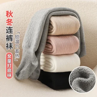 Leggings torcidos y de lana para niñas leggings gruesos de invierno