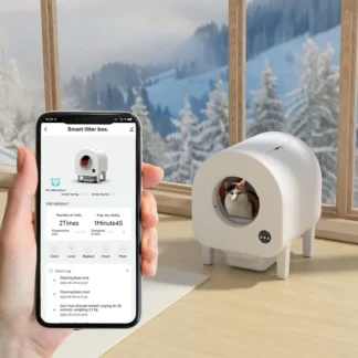 2025 nuevo superventas 68L gran espacio aire autolimpiante venta al por mayor OEM inteligente automático inodoro para gatos cajas de arena personalizadas para gatos