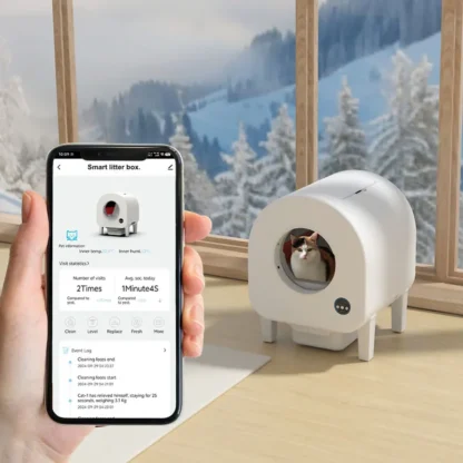 2025 nuevo superventas 68L gran espacio aire autolimpiante venta al por mayor OEM inteligente automático inodoro para gatos cajas de arena personalizadas para gatos