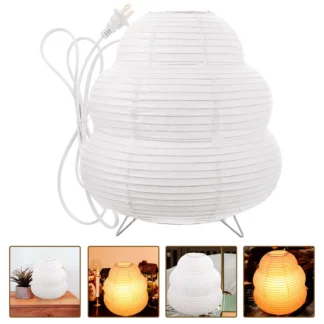 Lámpara de escritorio pequeña, lámpara de mesita de noche de luz suave, linterna de papel de arroz, lámpara de dormitorio de estilo japonés, iluminación de dormitorio, linternas de papel con