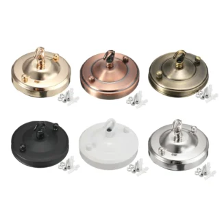 Elegante base de lámpara colgante de rosa de techo con placa de gancho resistente