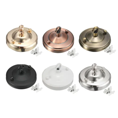 Elegante base de lámpara colgante de rosa de techo con placa de gancho resistente