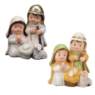 Estatua de nacimiento de Jesús de Navidad, estatua de escena de Natividad de Navidad, figura de San María, escultura de Jesús nacido para decoración, mantel de escritorio para el hogar