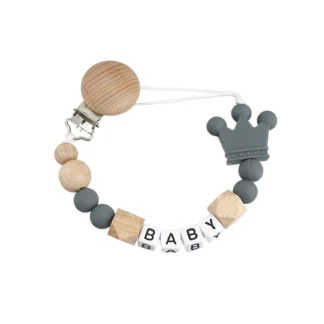 Clip para chupete de bebé, nombre personalizado, corona personalizada, princesa, soporte para pezones, cadena, chupete, juguetes para masticar, mordedor, accesorios para bebés