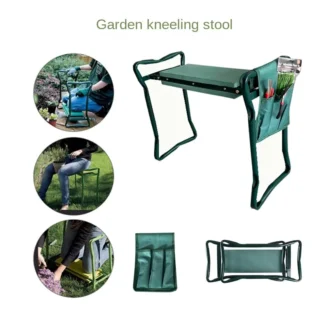 Taburete para arrodillarse en el jardín con Kit de herramientas, dos usuarios, esponja exterior, taburete plegable antideslizante, herramientas de Hardware de jardín
