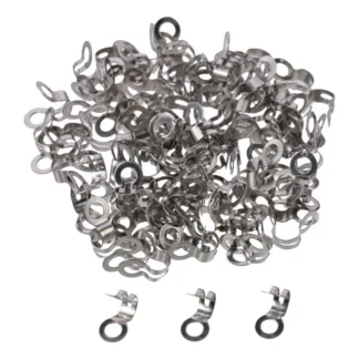 Conectores de cadena de bolas de 2mm, 100/3,0mm, 3,2/4,0mm, tono plateado de acero inoxidable 4,5, cierre de enlace de anillo doble, unids/lote 304/bolsa