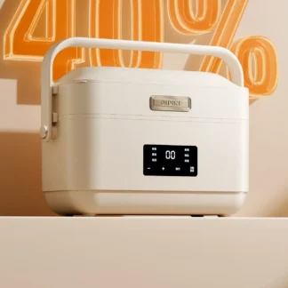 Fiambrera eléctrica con forro de acero inoxidable de tres capas, contenedor térmico portátil sellado para alimentos frescos