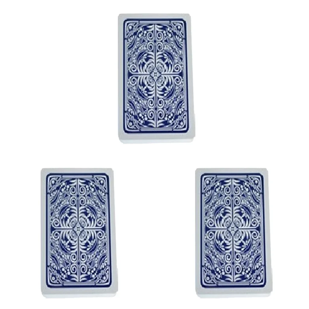 A72Z 3X Cartas de póker Cartas de juego Hold'Em impermeables Black Jack Tarjeta de juego de plástico Juego de póker Tarjeta de juego de mesa-Azul