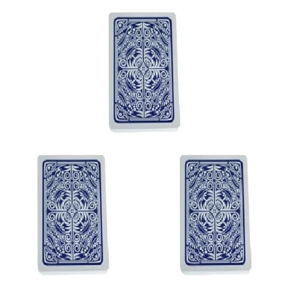 A72Z 3X Cartas de póker Cartas de juego Hold'Em impermeables Black Jack Tarjeta de juego de plástico Juego de póker Tarjeta de juego de mesa-Azul