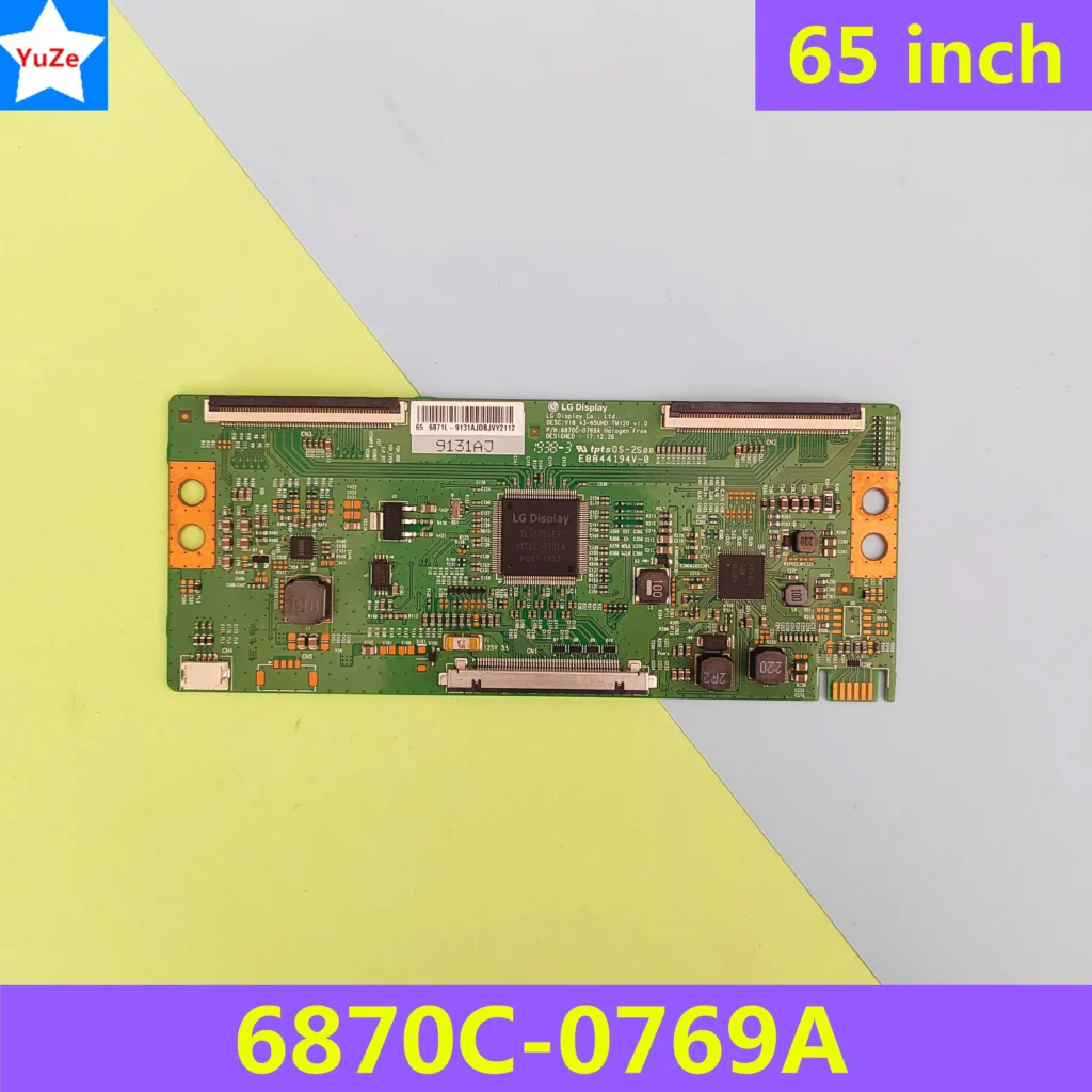 Placa lógica para TV de 65 ", 6870C-0769A, 6871L-9131A, 6871L-5655B, 9131A, 5655B, V18-43-65UHD-TM120-V1.0, t-con