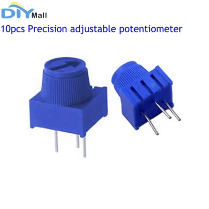 10 Uds 3386P-1-102 3386P-1-103 3386P-1-104 potenciómetro recortador Trimpot con tapa de perilla 1K/10K/100K potenciómetro ajustable